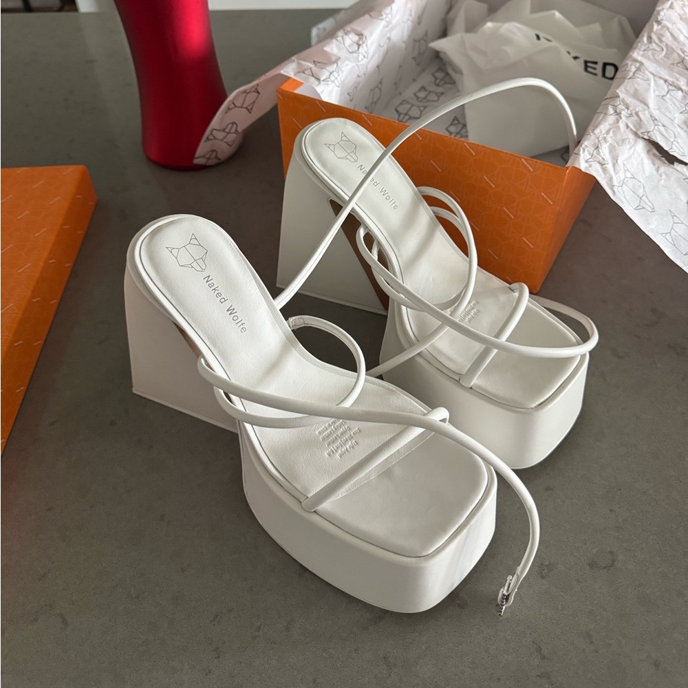 Naked Wolfe Angel White Leather size 9 (39 EU)